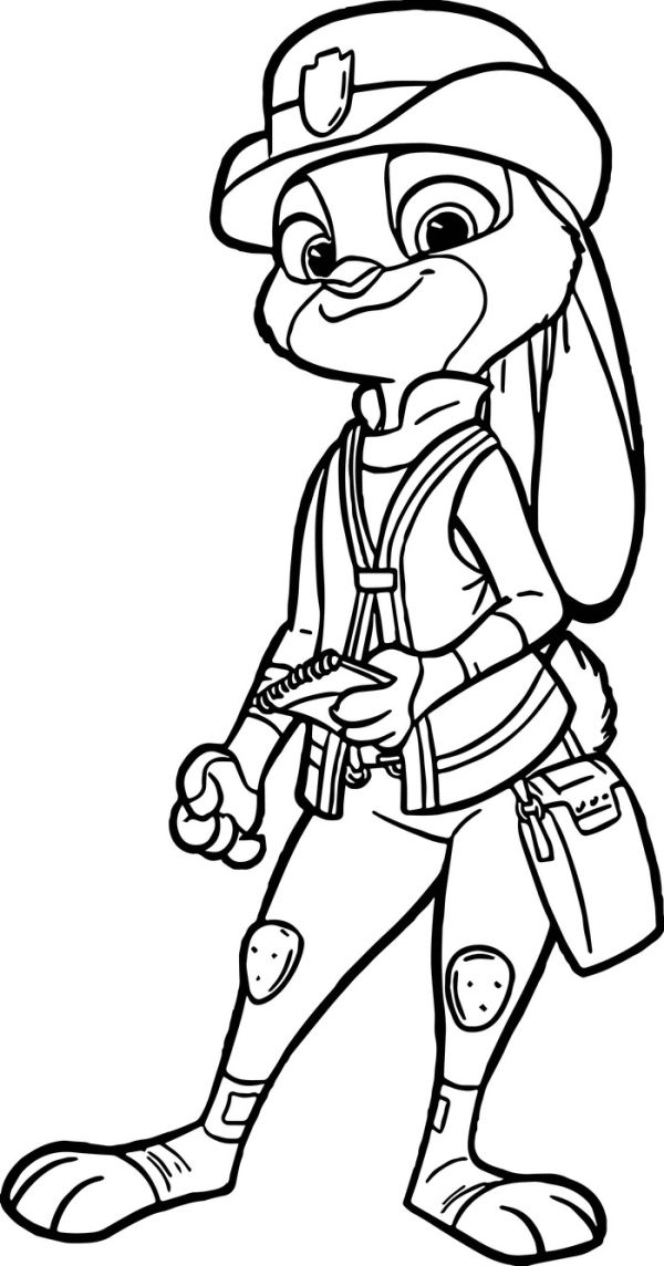 Judy hopps police coloring pages