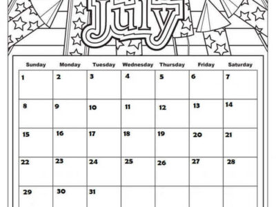 July Coloring Pages