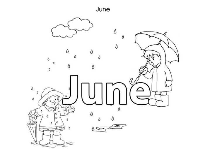 June Month Coloring Pages