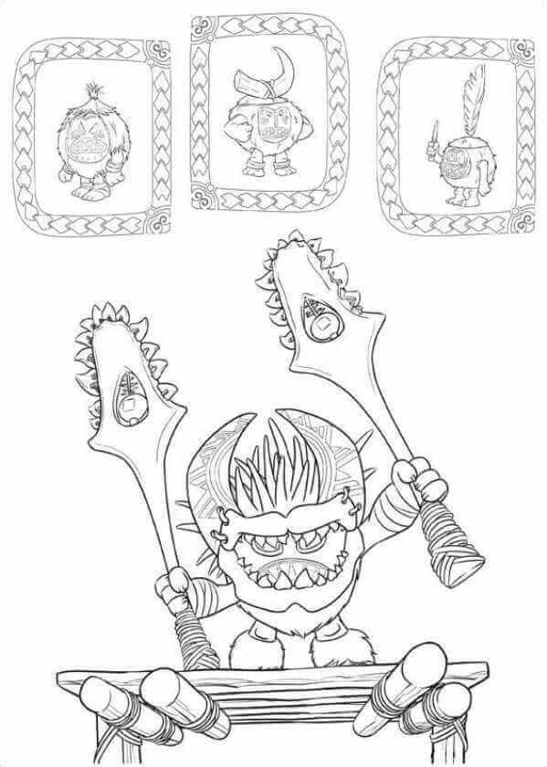 Kakamoras Moana Coloring Page