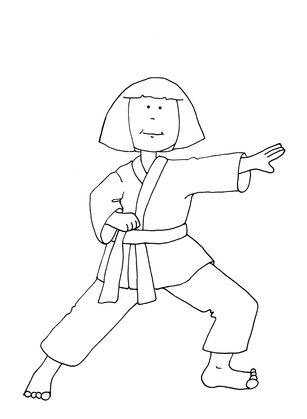 karate coloring pages to print