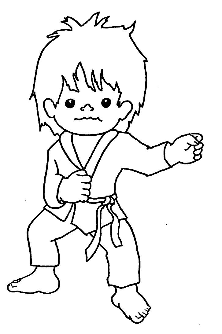 karate coloring pages