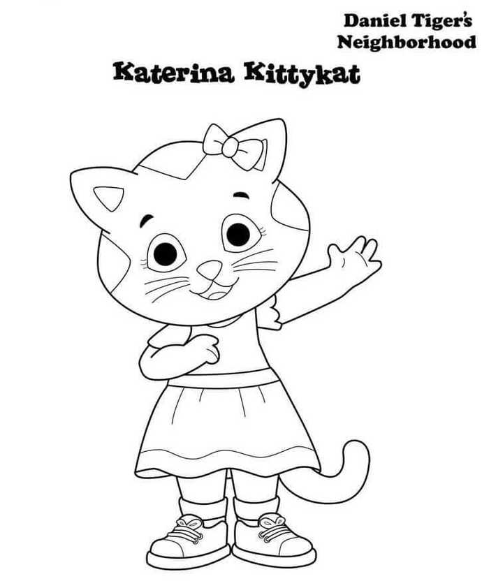 Katerina Kitty From Daniel Tiger Coloring Page