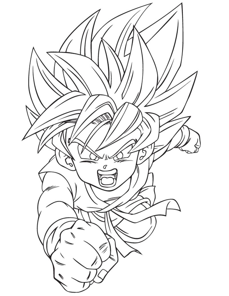 dragon ball z coloring pages goten