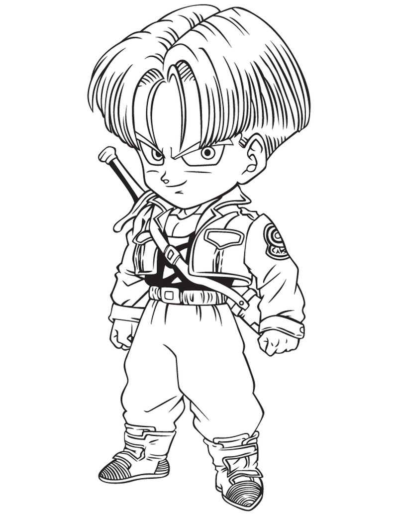 Kid Trunks Dragon Ball Coloring Pages