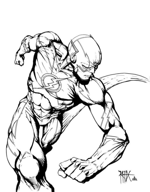 Kid flash coloring pages
