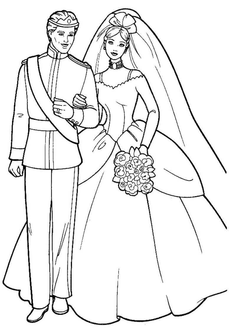 Kids Coloring Pages Wedding