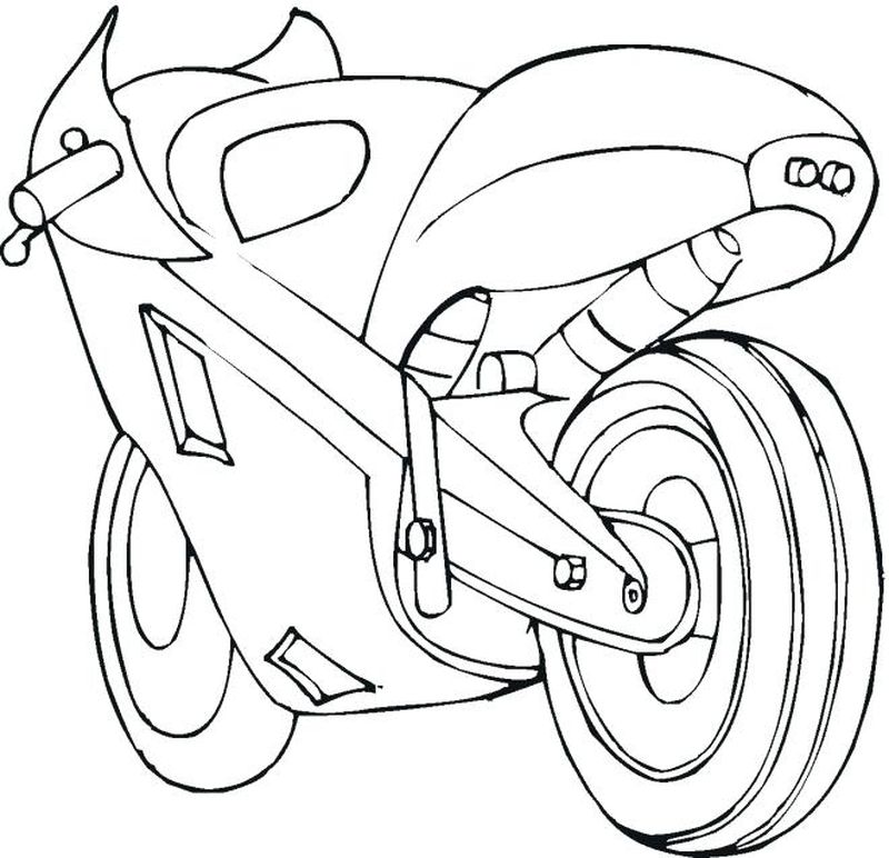 Kids Motorcycle Coloring Pages