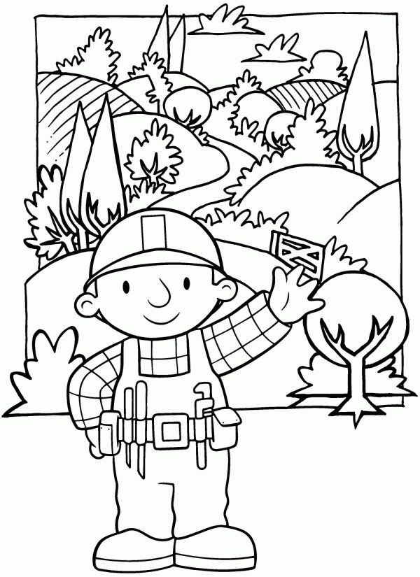Kids Printable Bob The Builder Coloring Pages