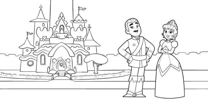 King Dad And Queen Mom Coloring Page From Nella The Princess Knight