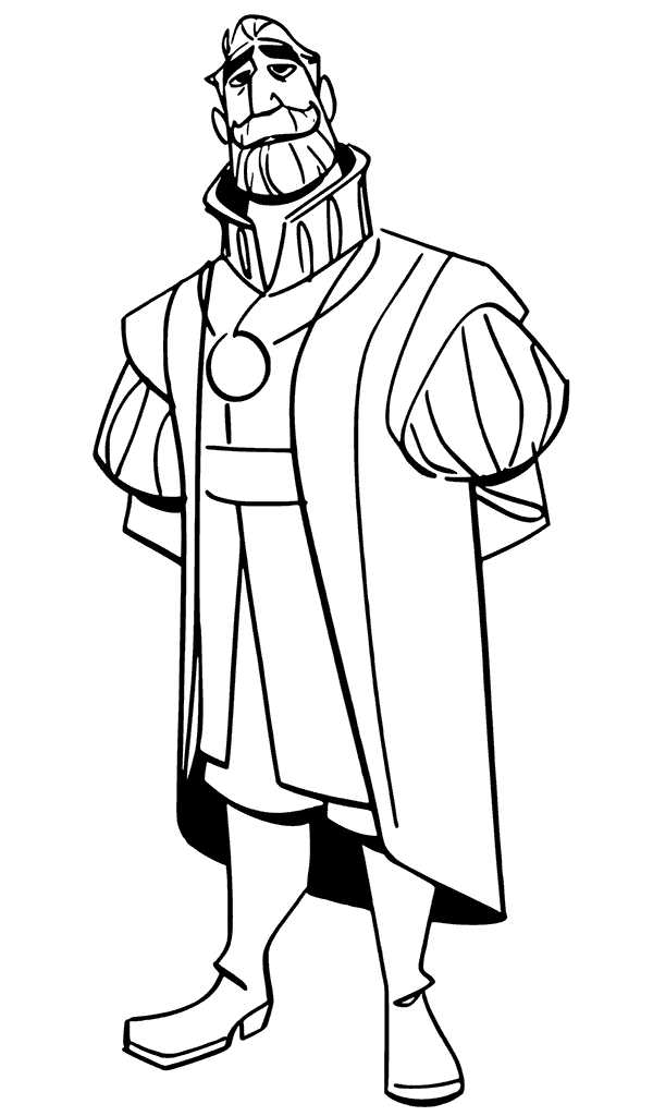 King Frederic Tangled The Series Coloring Page