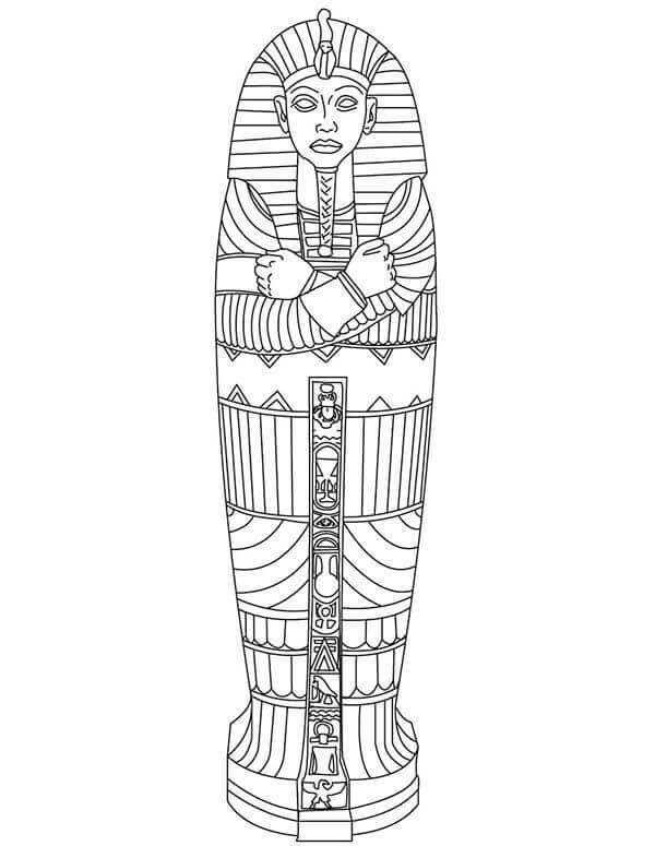 King Tut Mummy Coloring Pages