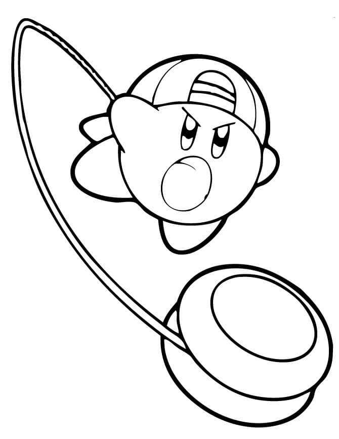 Kirby Yoyo Coloring Page