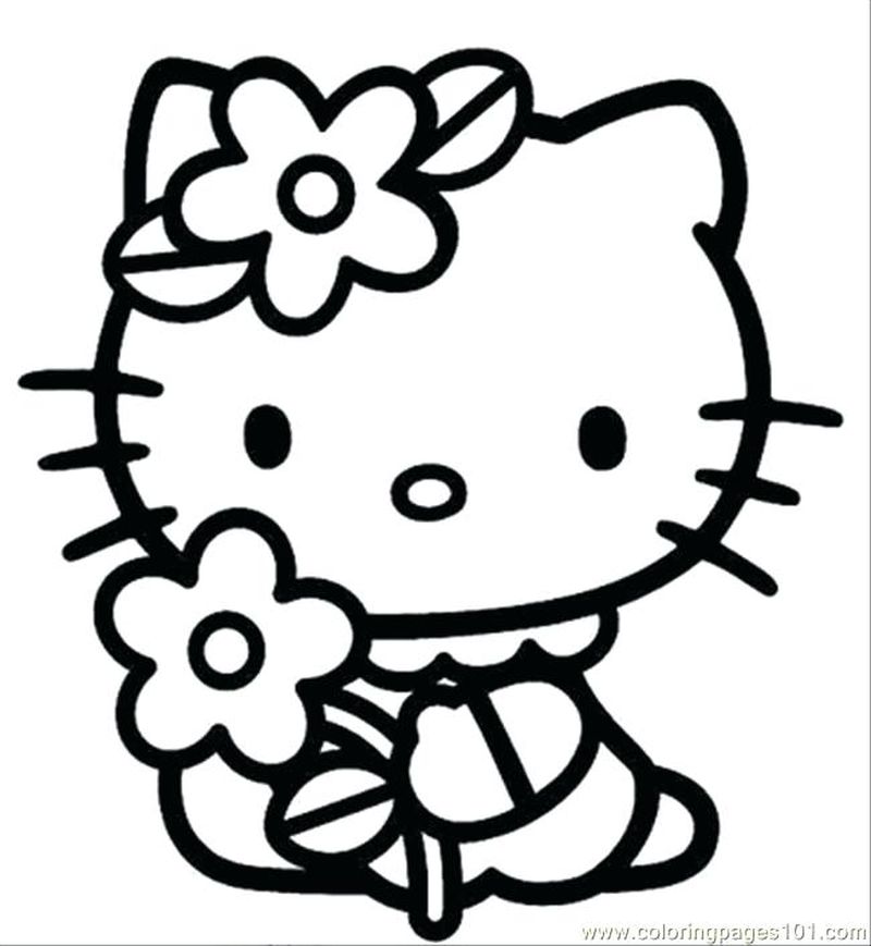 Cute Hello Kitty Coloring Pages PDF Idea For Girl - Coloringfolder.com