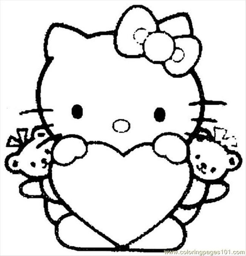 Kitty Coloring Pages For Kids Printable