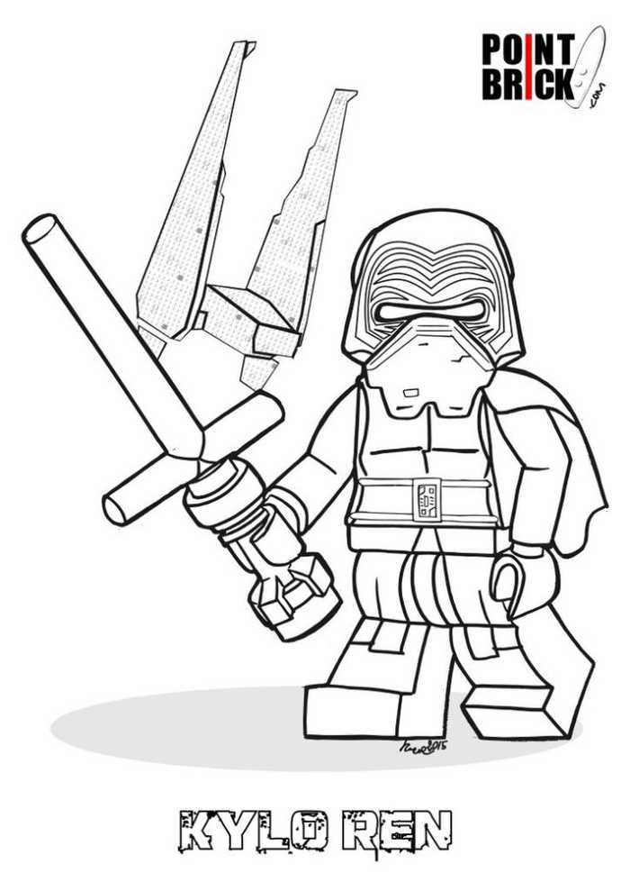 Kylo Ren Lego Star Wars Coloring Pages