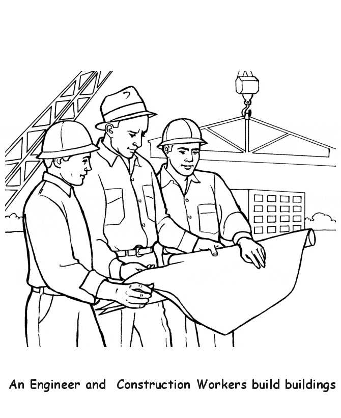 Labor Day Engineer Coloring Page