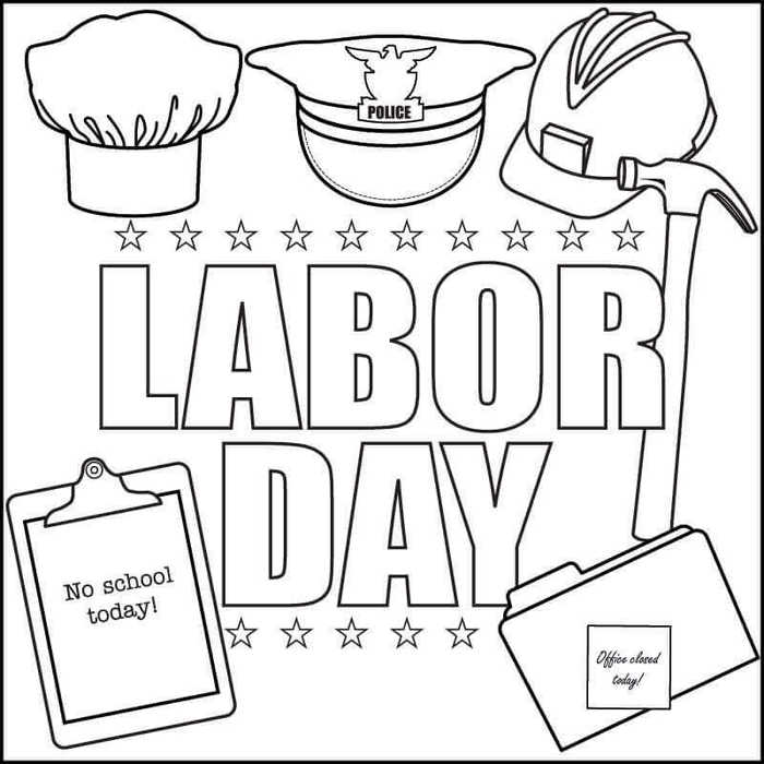 Labor Day September Coloring Pages