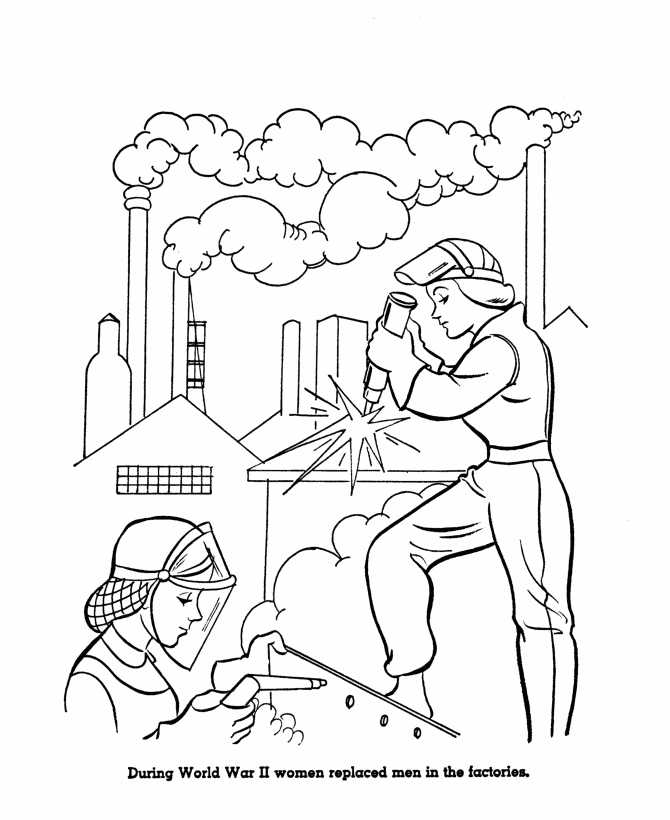Labour Day Coloring Sheets Women