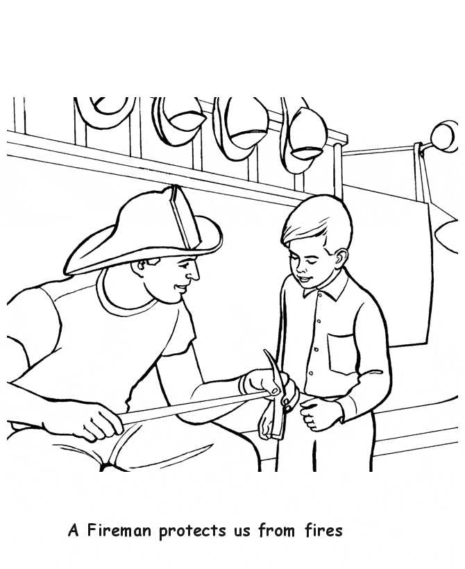 Labour Day Coloring Sheets