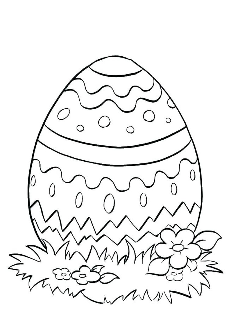 Large Easter Egg Coloring Pages