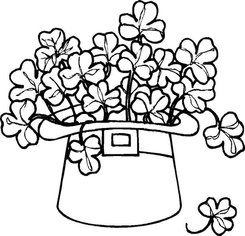 Large Shamrock Coloring Page