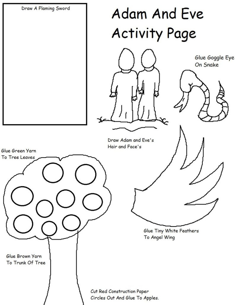 Lds Adam And Eve Coloring Pages