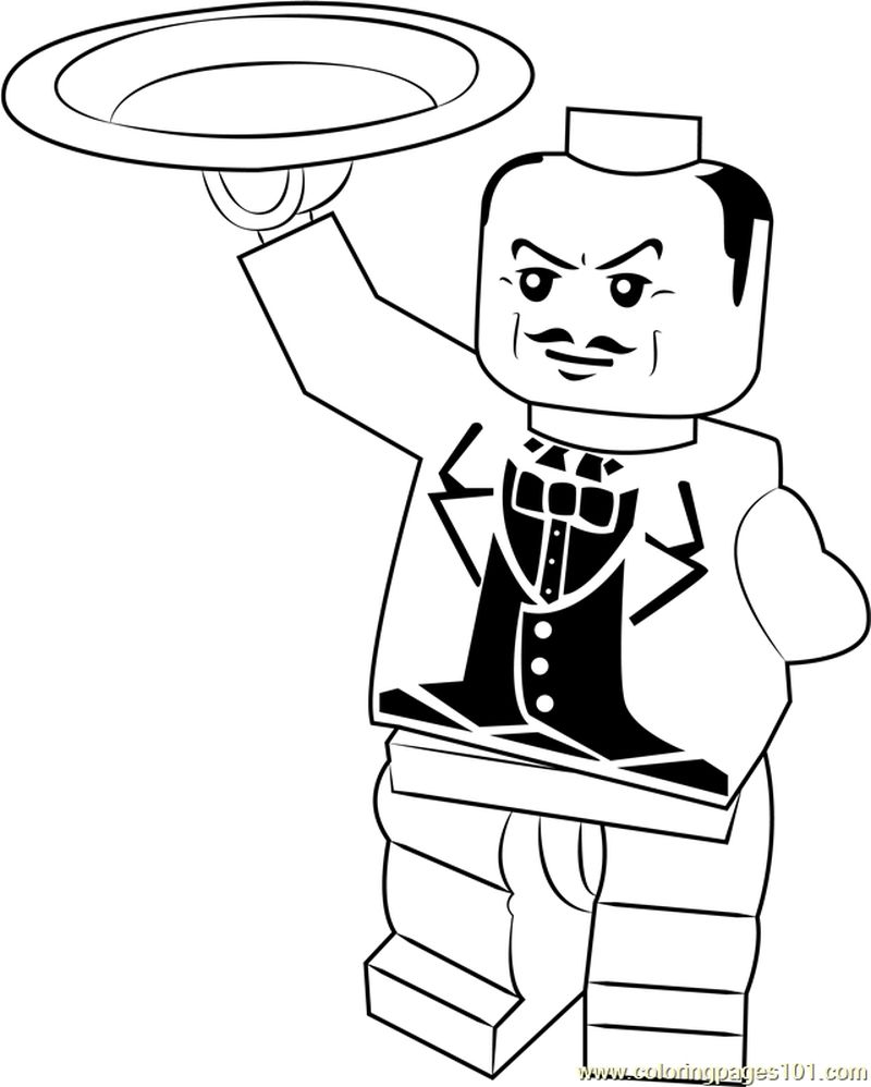 Lego Alfred Pennyworth coloring page