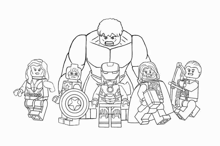 Lego Avengers Coloring Pages 1