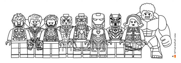 Lego Avengers Coloring Pages Infinity War