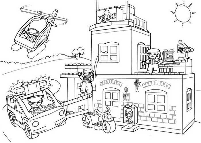 Lego City Police Coloring Pages