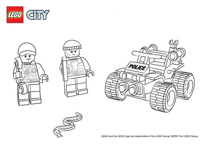 Lego City Police Officers Coloring Pages