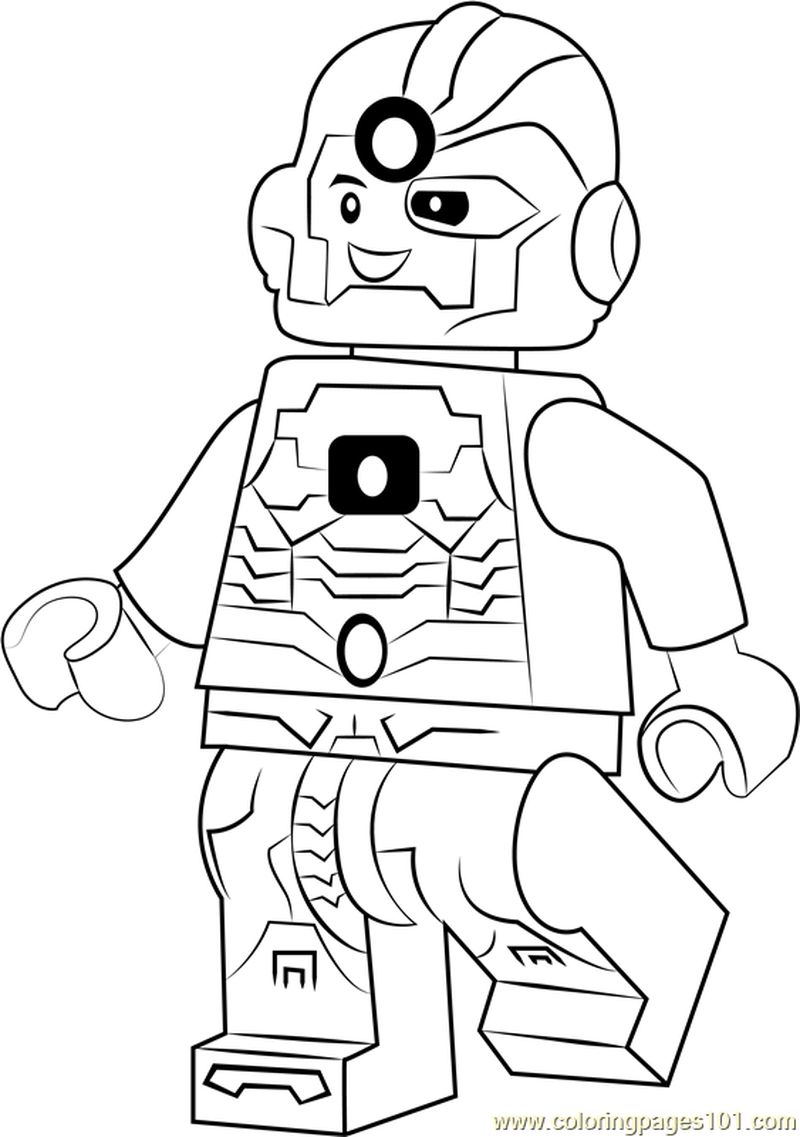 Lego Cyborg coloring page
