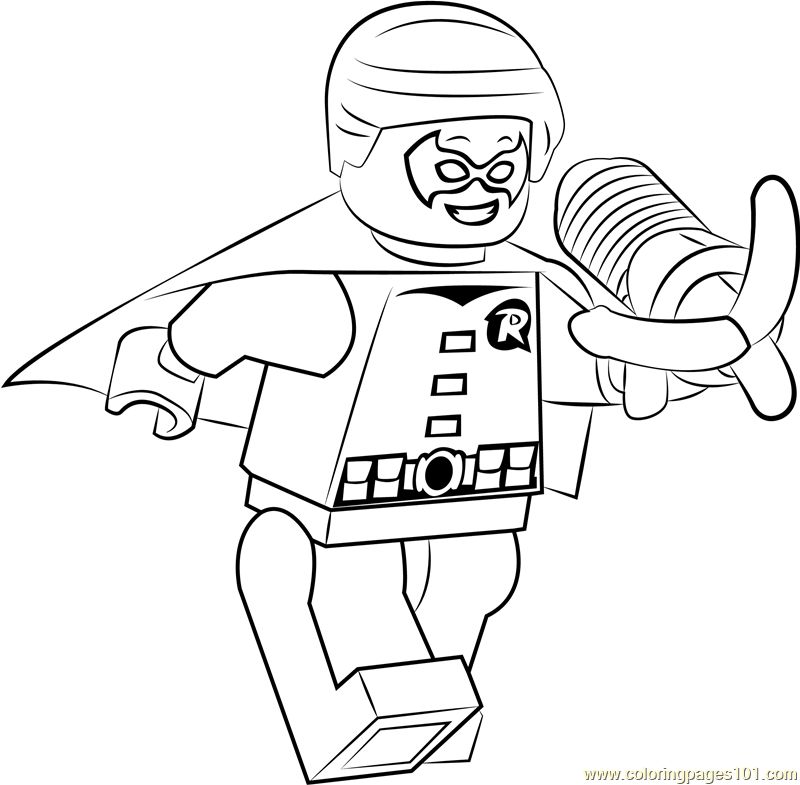 Lego Dick Grayson aka Robin Jr coloring page