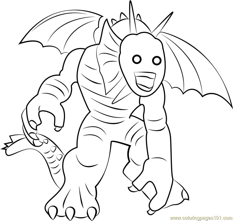 Lego Fin Fang Foom coloring page