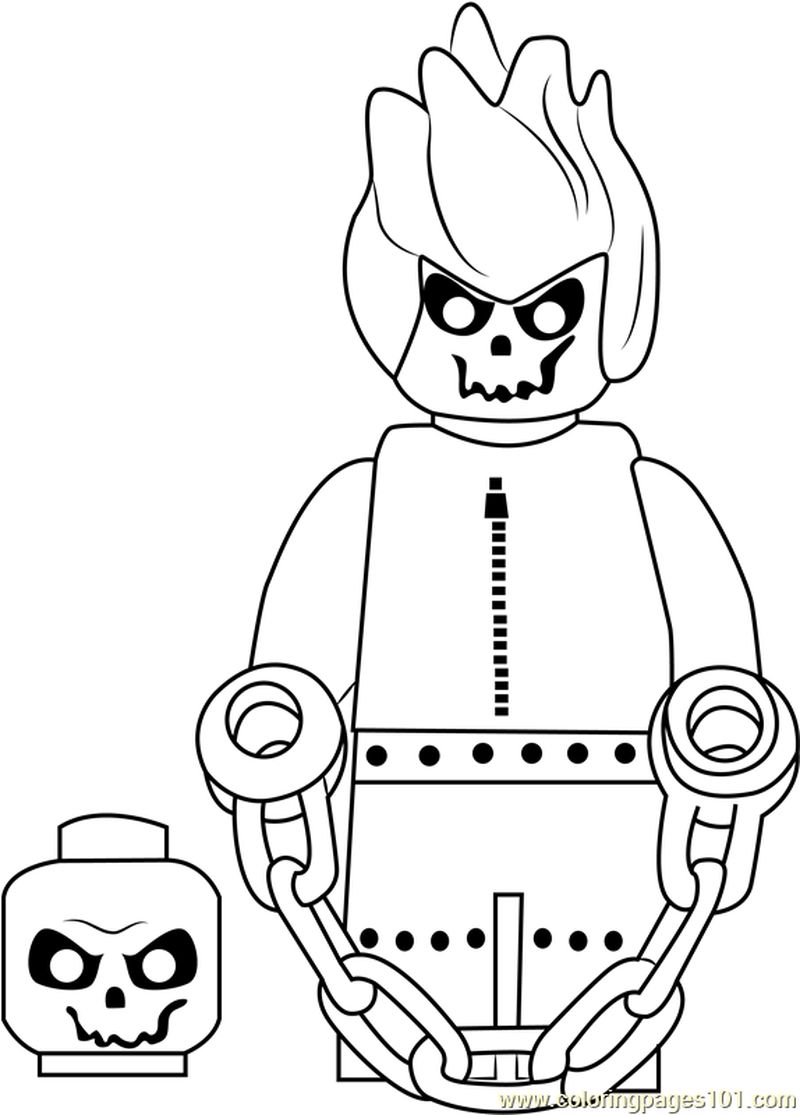 Lego Ghost Rider coloring page