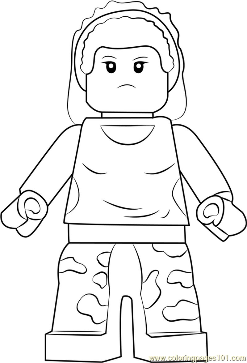Lego Gorilla Girl coloring page