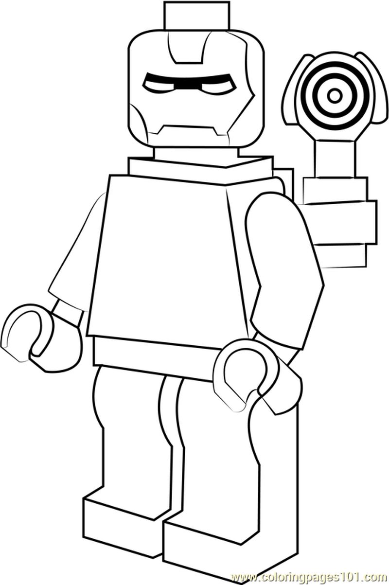 Lego Iron Patriot coloring page