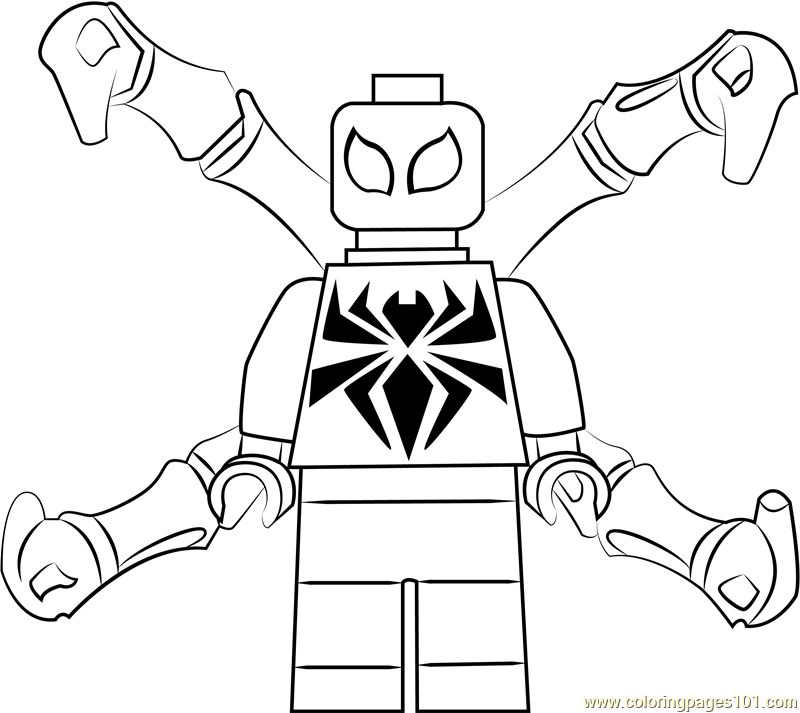 Lego Iron Spider coloring page