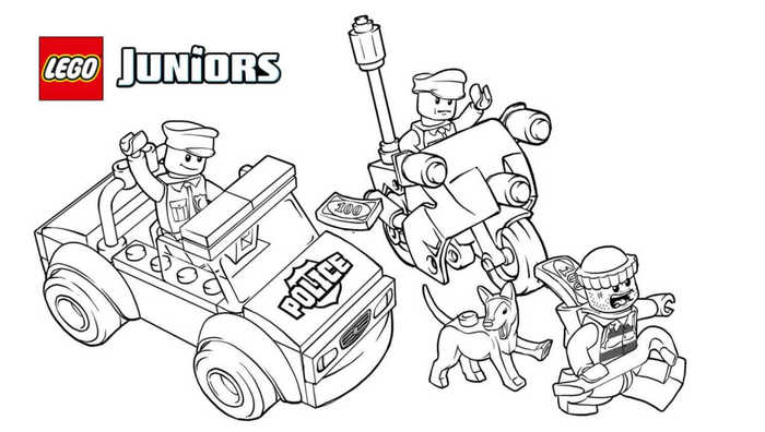 Lego Juniors Police Coloring Pages