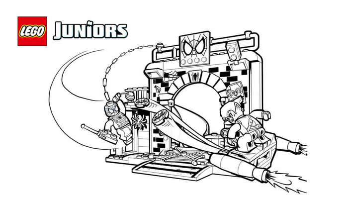 Lego Juniors Spiderman Coloring Pages