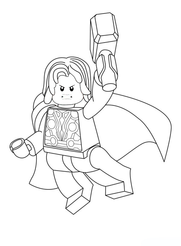 Lego Marvel Thor Coloring Pages Printable