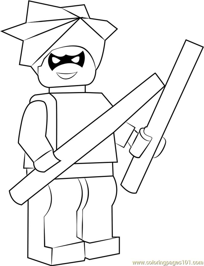 Lego Nightwing coloring page