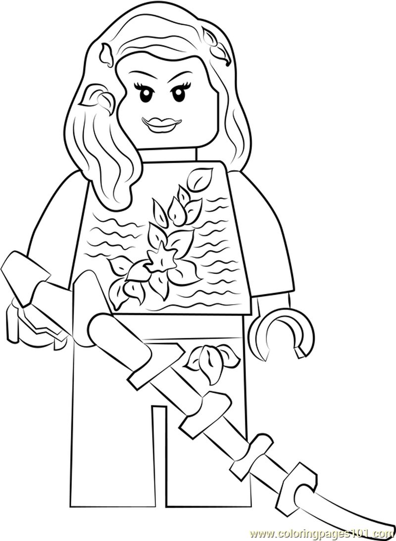 Lego Poison Ivy coloring page