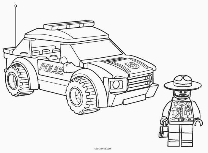Lego Police Sheriff Coloring Pages