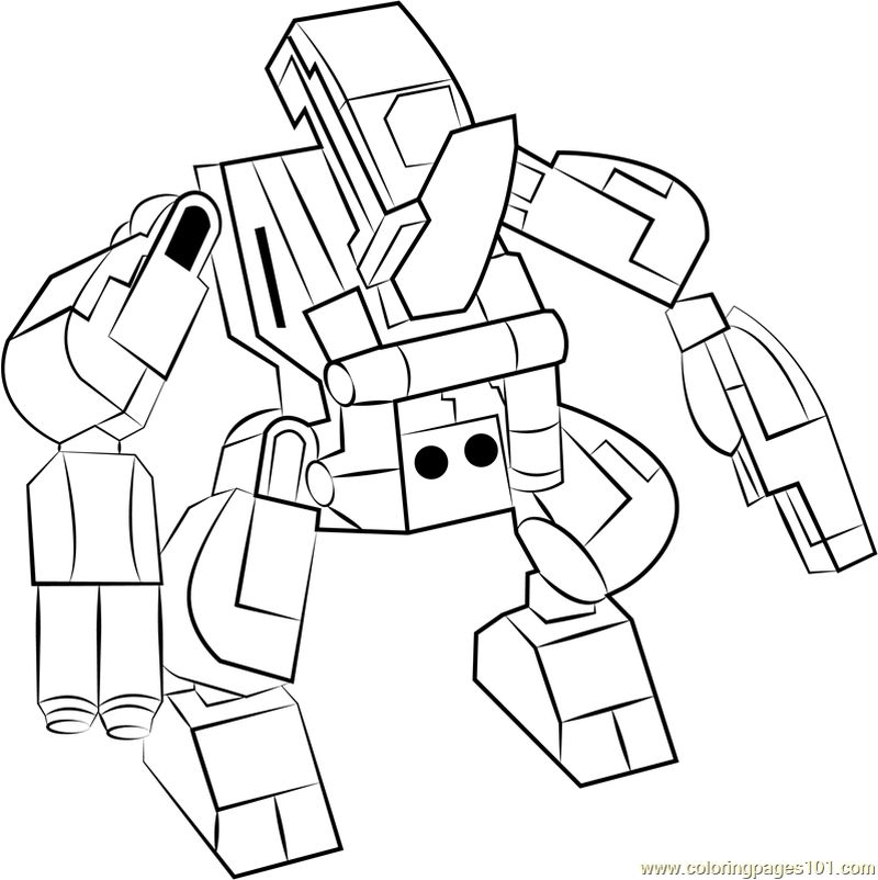 Lego Rhino coloring page