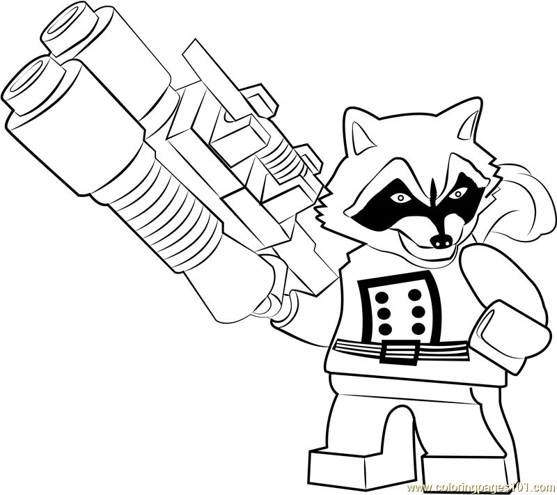 Lego Rocket Raccoon coloring page