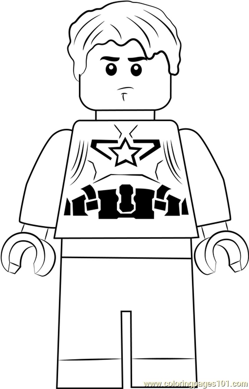 Lego Steve Rogers coloring page