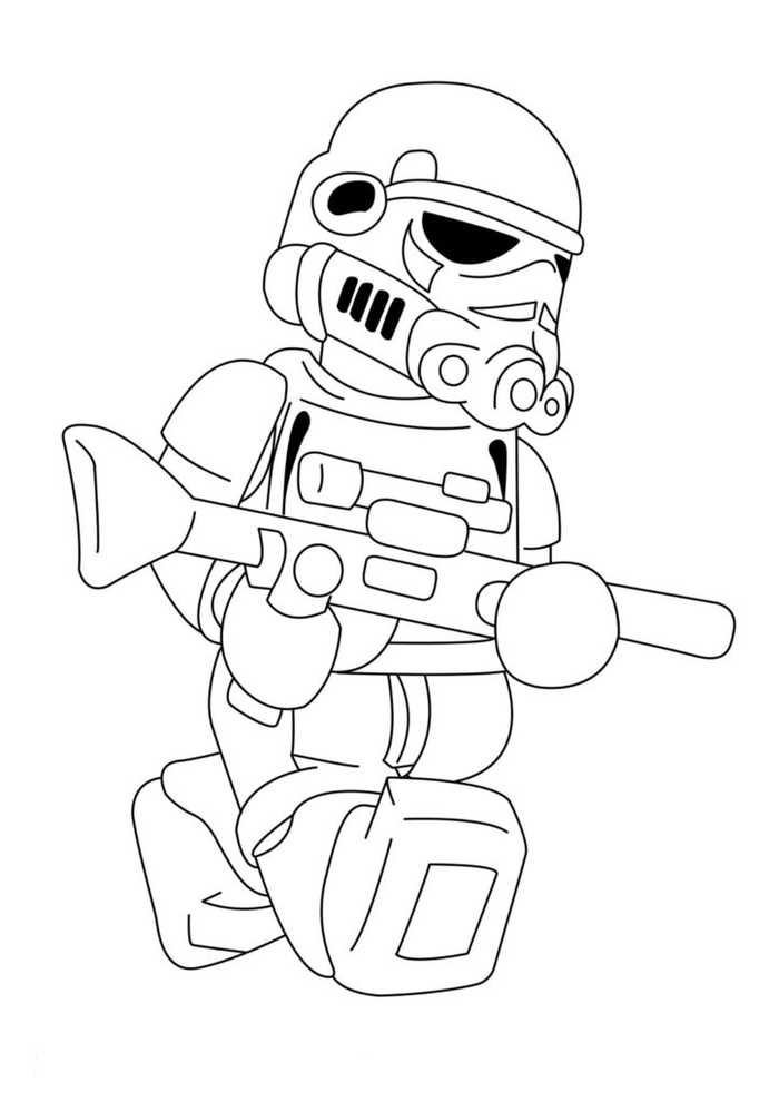 Lego Storm Trooper Star Wars Coloring Pages