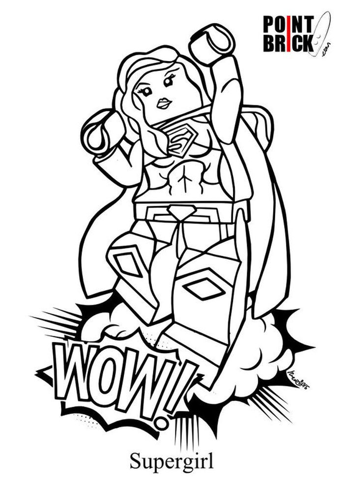 Lego Supergirl Coloring Pages